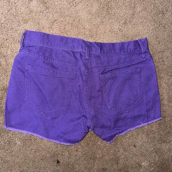 NWOT women’s old navy the diva royal purple denim low rise shorts! - Picture 5 of 6